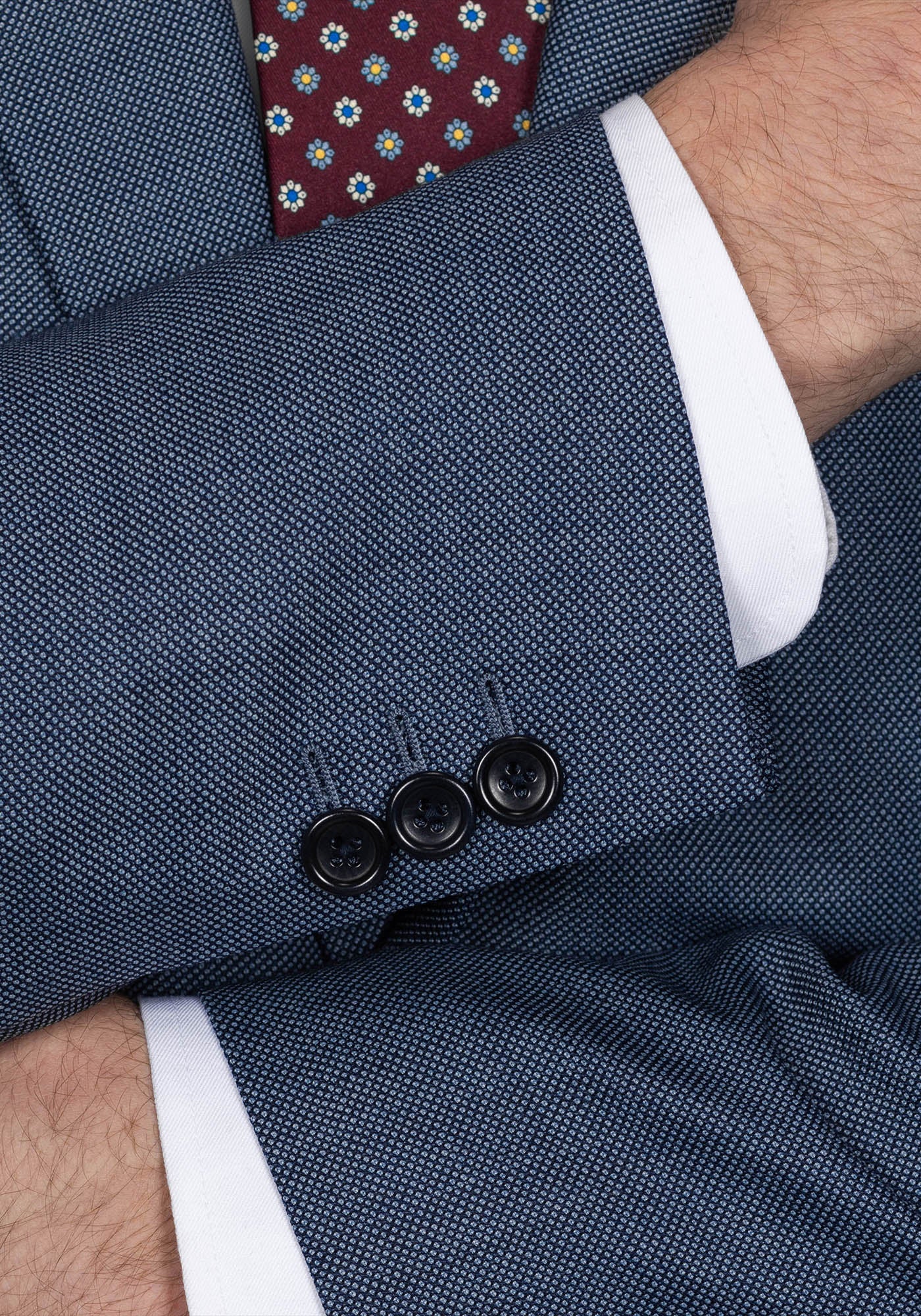 Light Blue Birdseye Suit 5