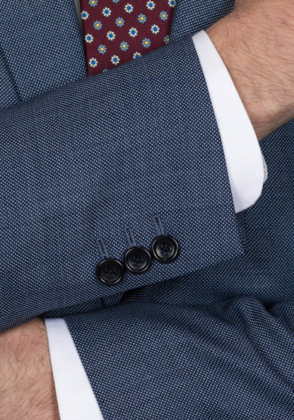 Light Blue Birdseye Suit 5