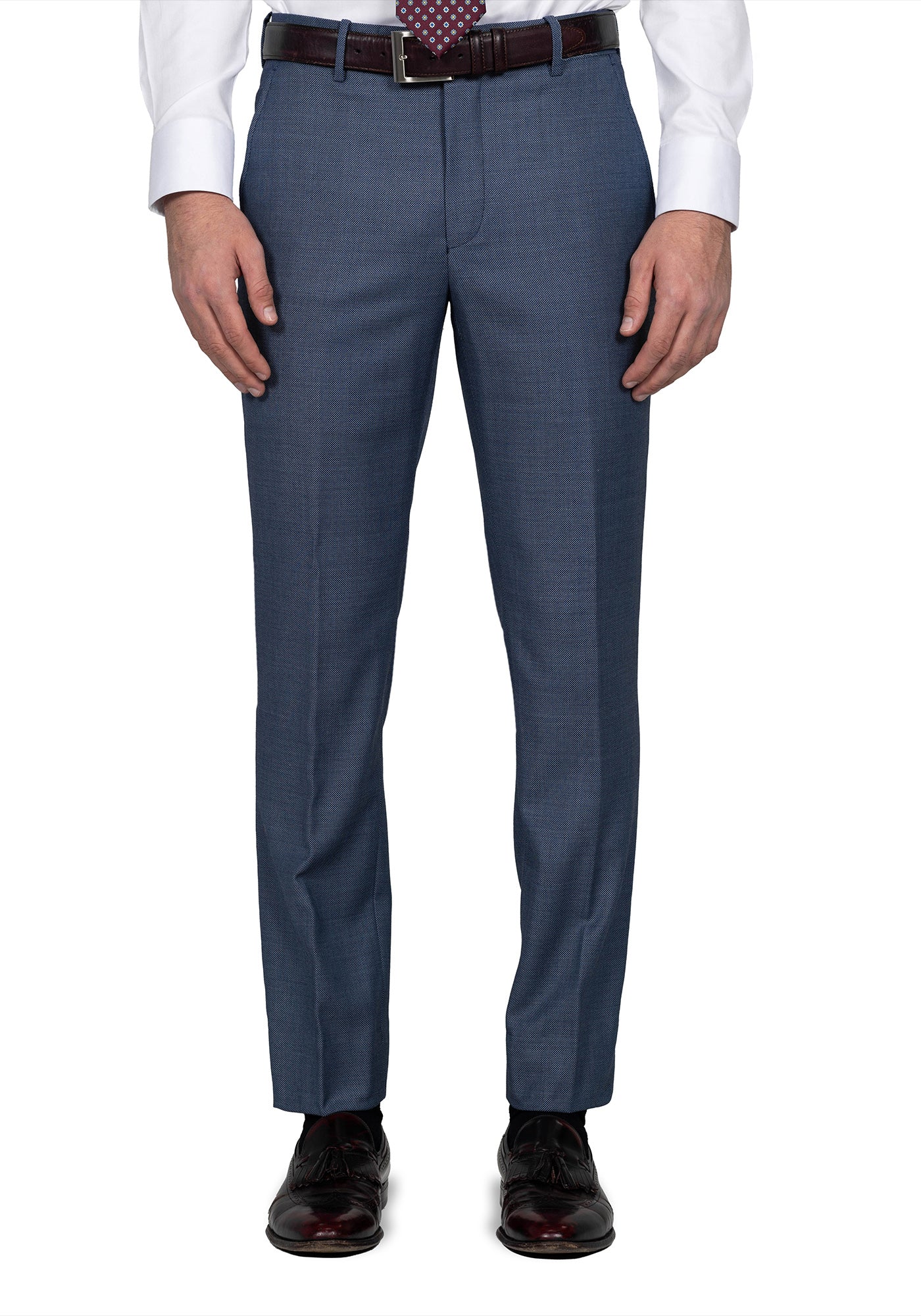 Light Blue Birdseye Suit 6