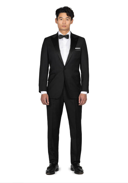 black dress jacket Black Twill Custom Tuxedo Jacket
