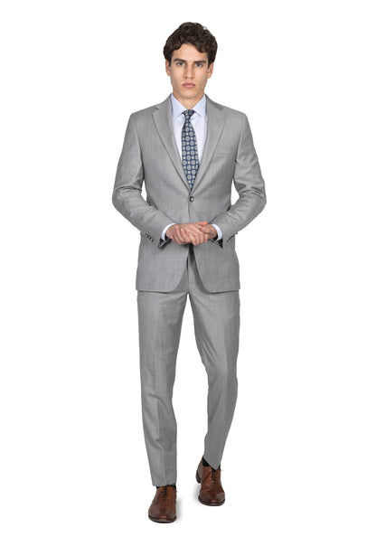 Stretch Light Grey Heather Suit