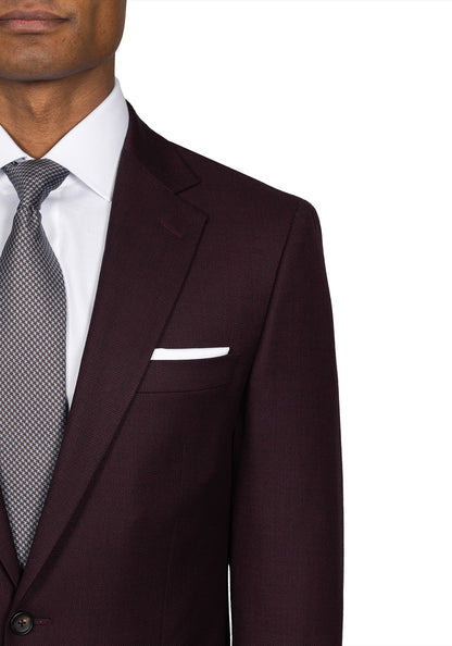 Maroon Birdseye Suit 3