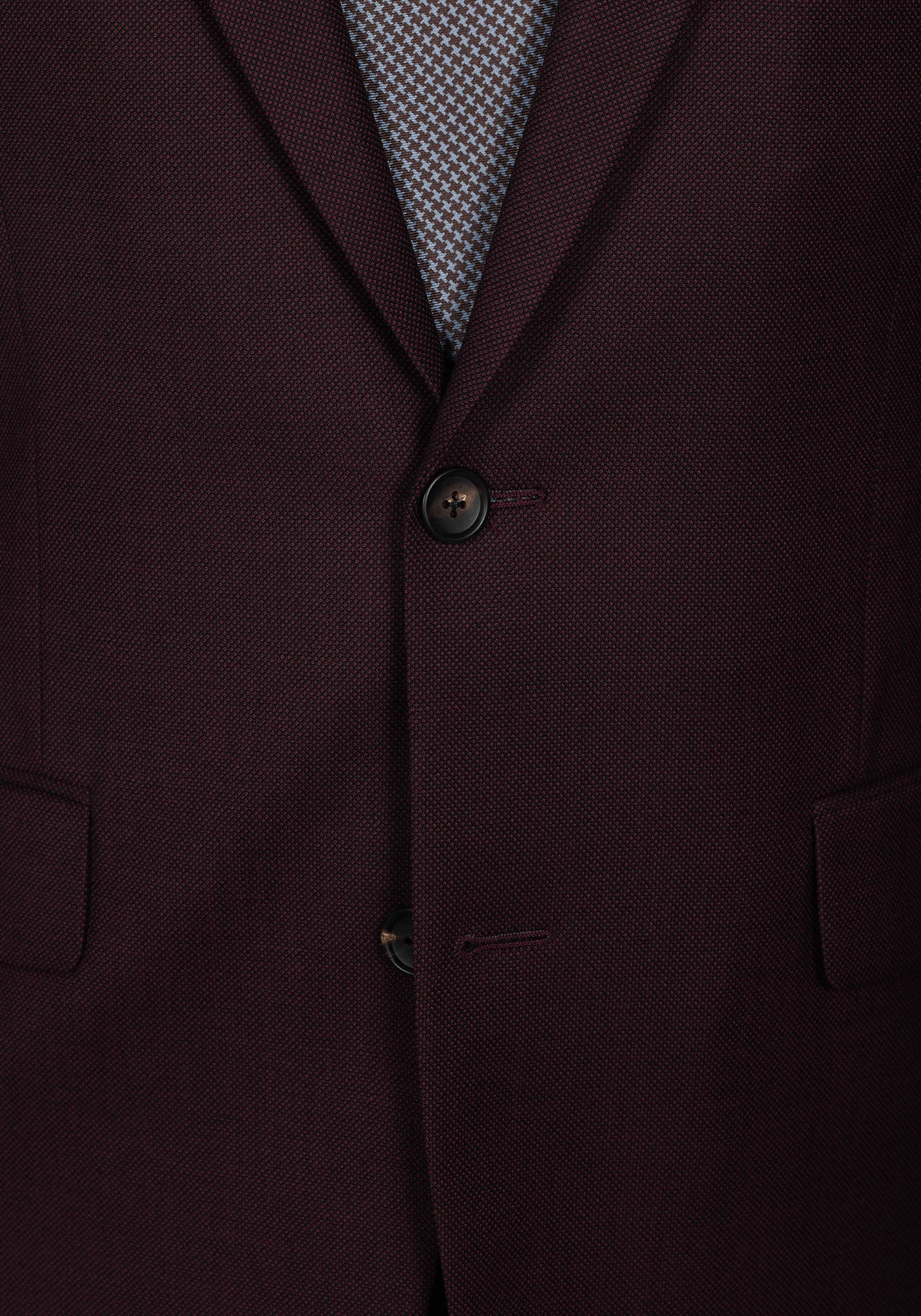 Maroon Birdseye Suit 4