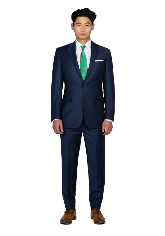 Navy Plain Twill Suit 1