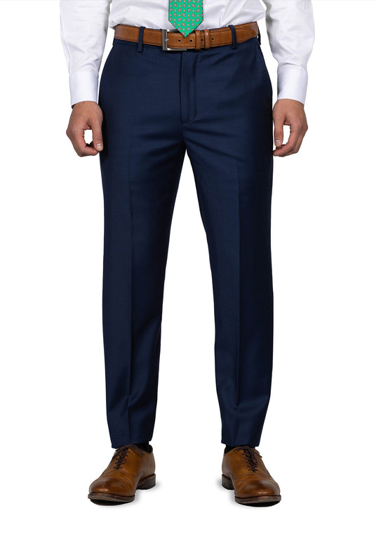 Navy Plain Twill Dress Pants 5