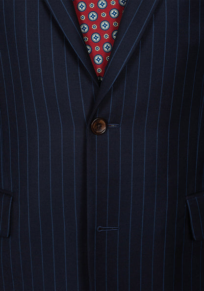 Navy Chalk Stripe Suit 5