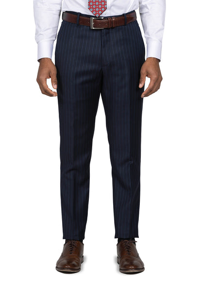 Navy Chalk Stripe Suit 7