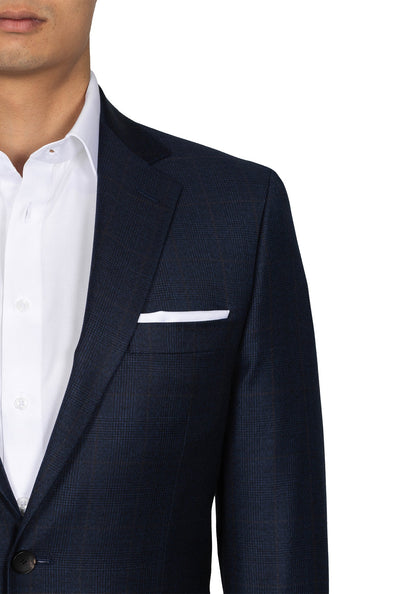 Navy and Maroon Glen Plaid Suit 3