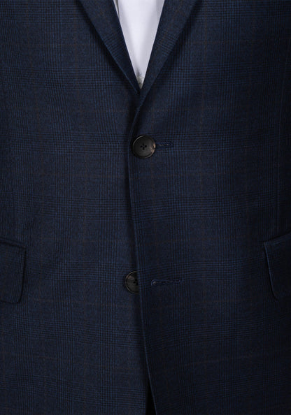 Navy and Maroon Glen Plaid Suit 4