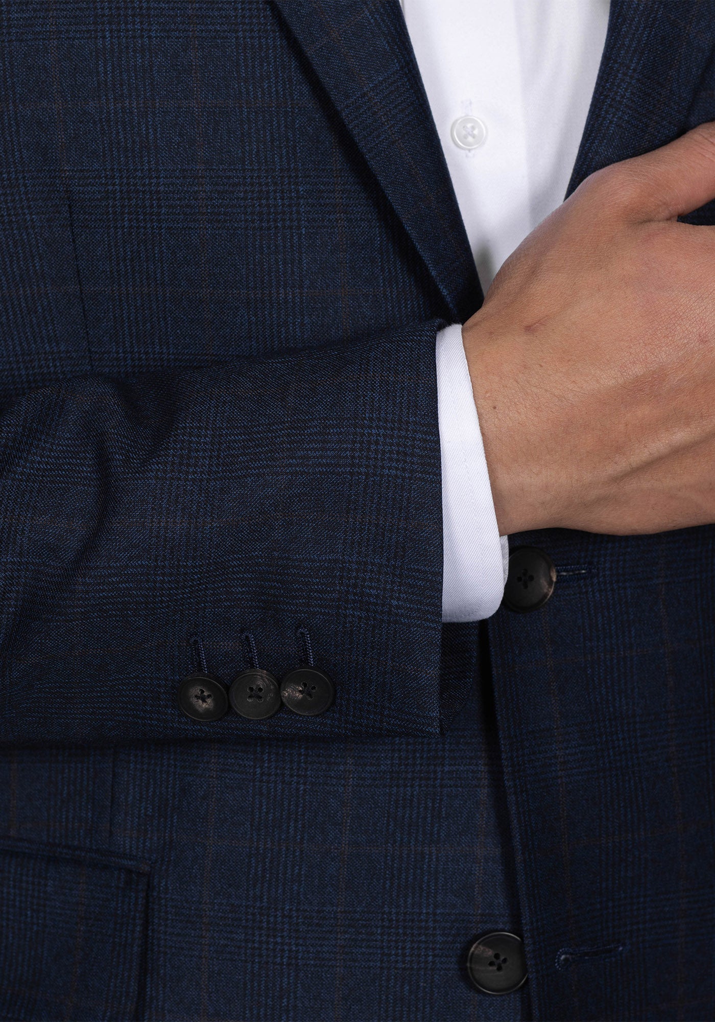 Navy and Maroon Glen Plaid Suit 5