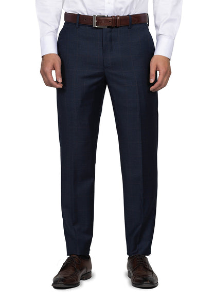Navy and Maroon Glen Plaid Suit 6