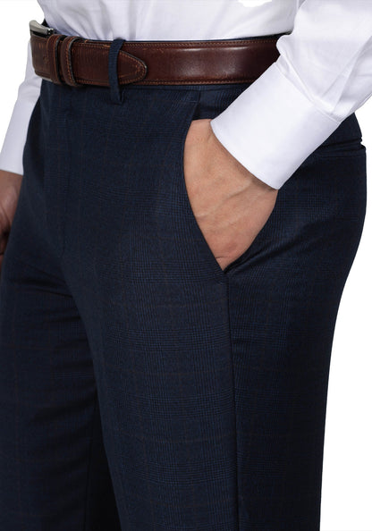 Navy and Maroon Glen Plaid Suit 7