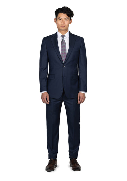 Navy Sharkskin Suit