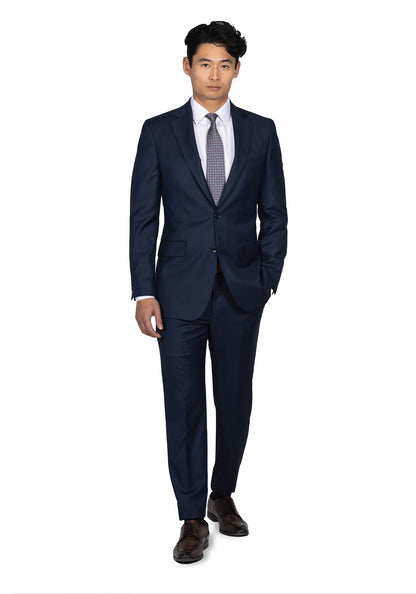 Navy Sharkskin Suit