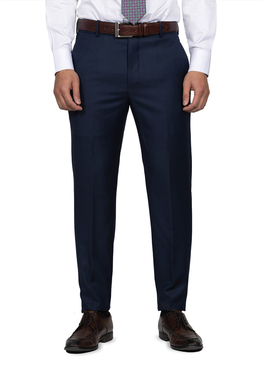 Navy Sharkskin Dress Pants