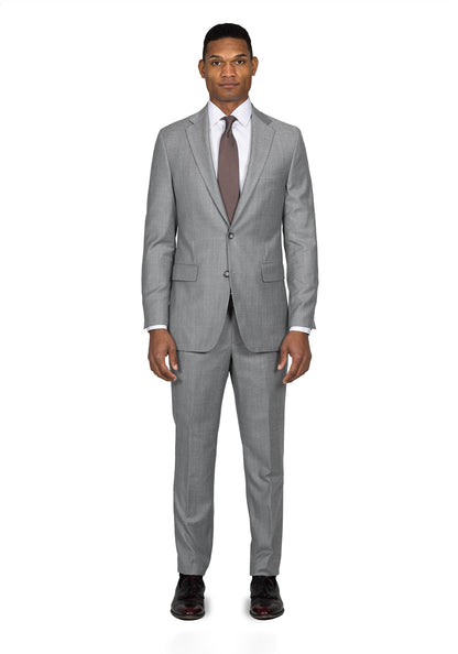 Heather Light Grey Twill Blazer 1