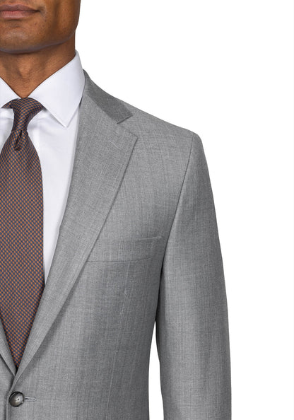 Heather Light Grey Twill Suit 4