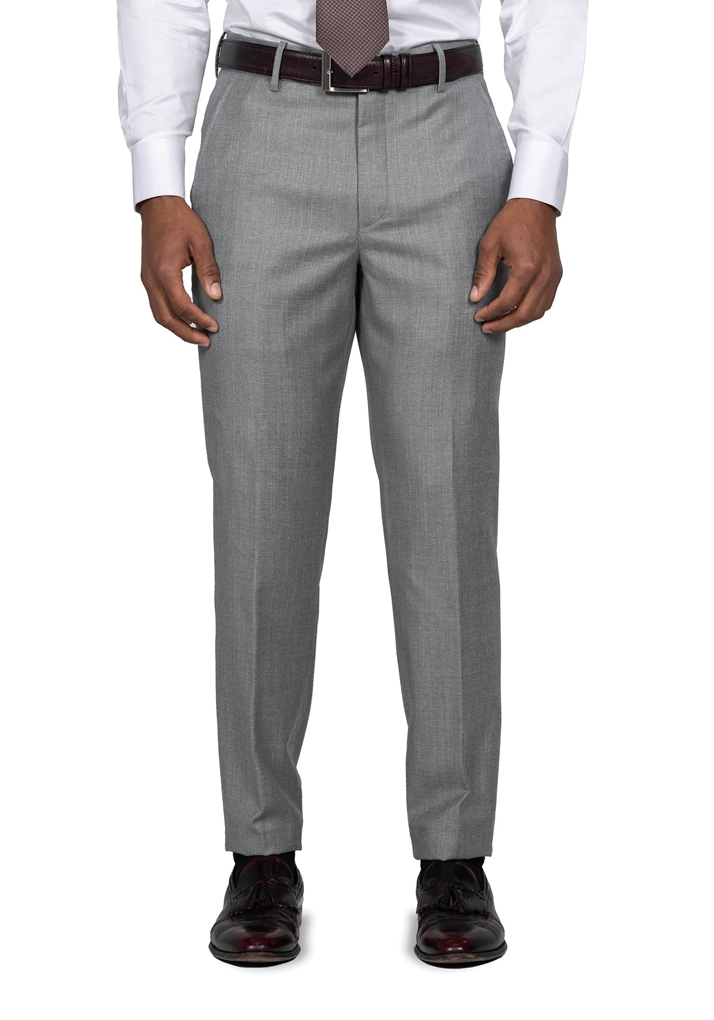 Heather Light Grey Twill Suit 7