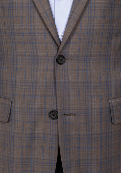 Tan And Blue Plaid Blazer 5