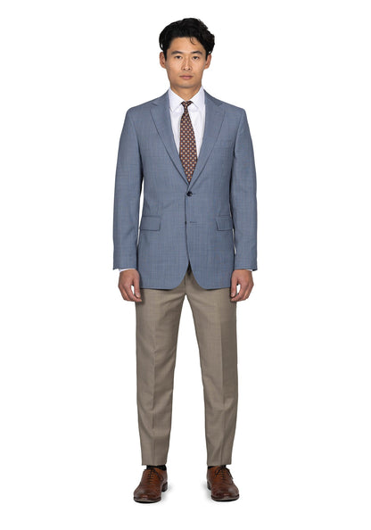Slate Blue Houndstooth Suit 1