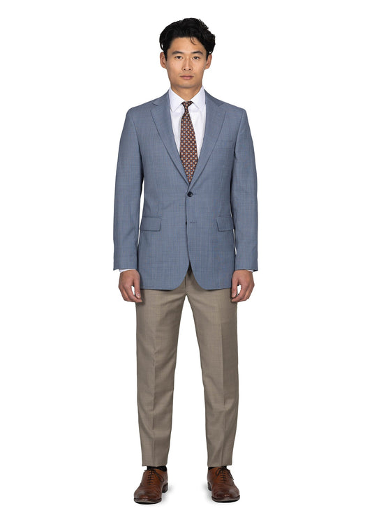 Slate Blue Houndstooth Suit 1