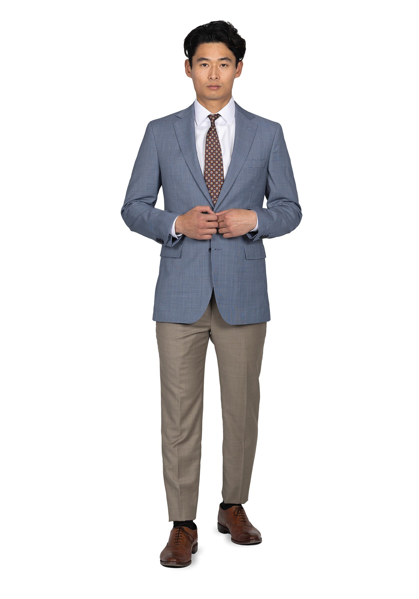 Slate Blue Houndstooth Suit 2