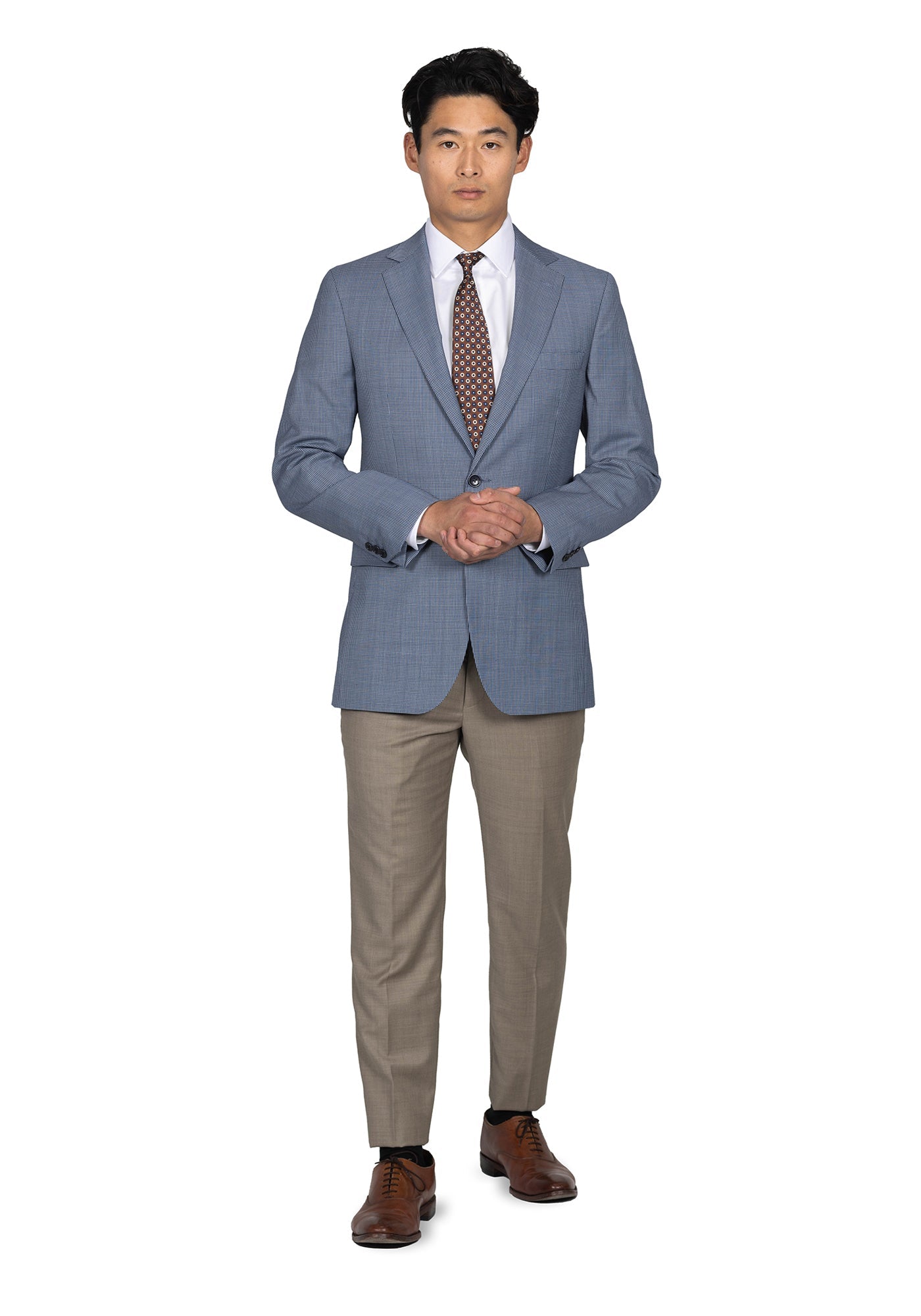 Slate Blue Houndstooth Suit 3