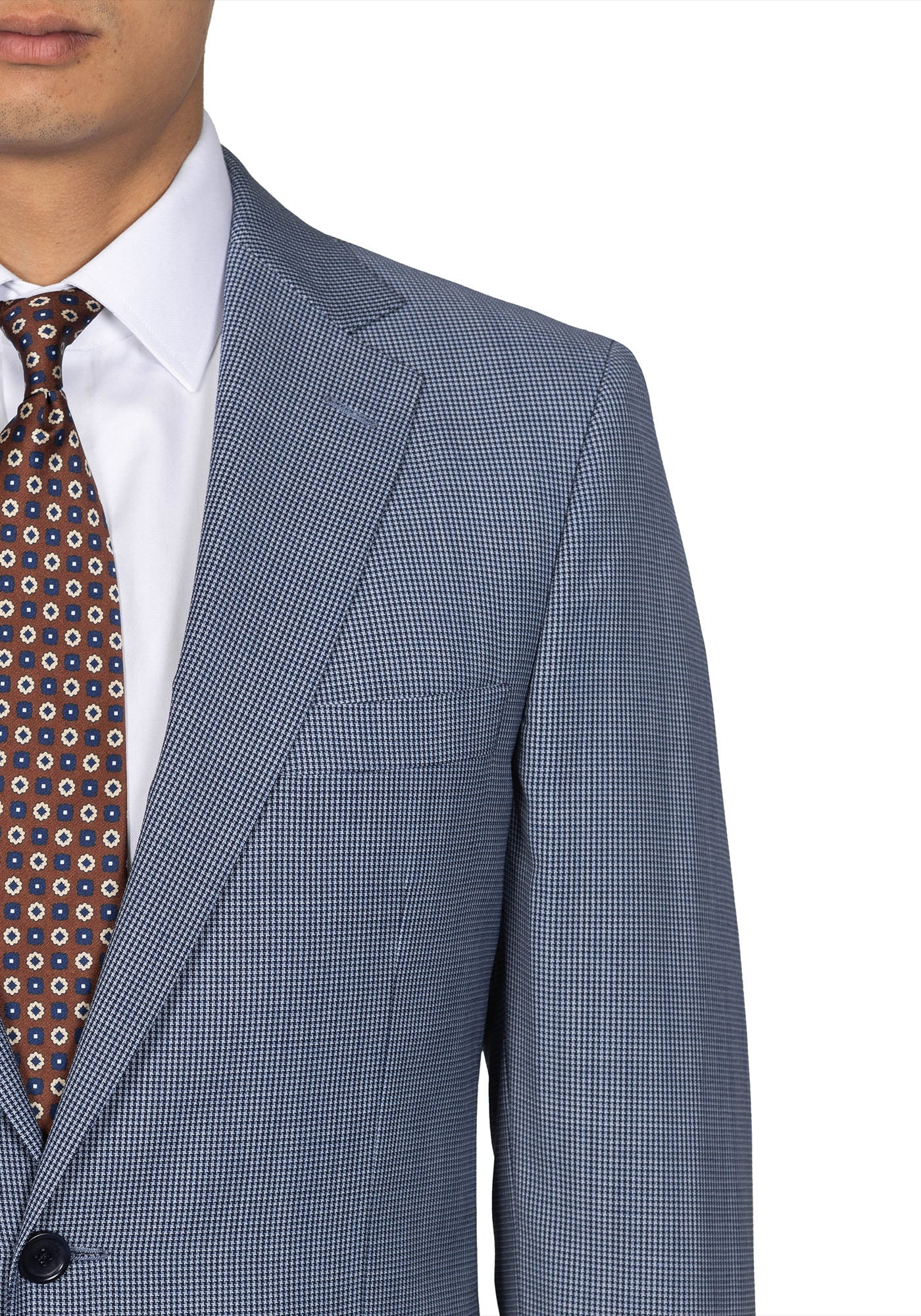 Slate Blue Houndstooth Suit 4