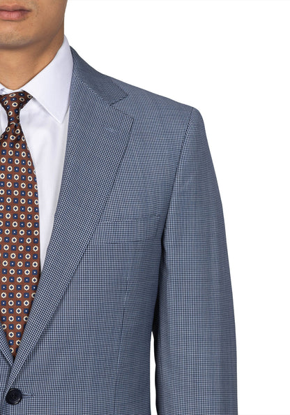 Slate Blue Houndstooth Suit 4