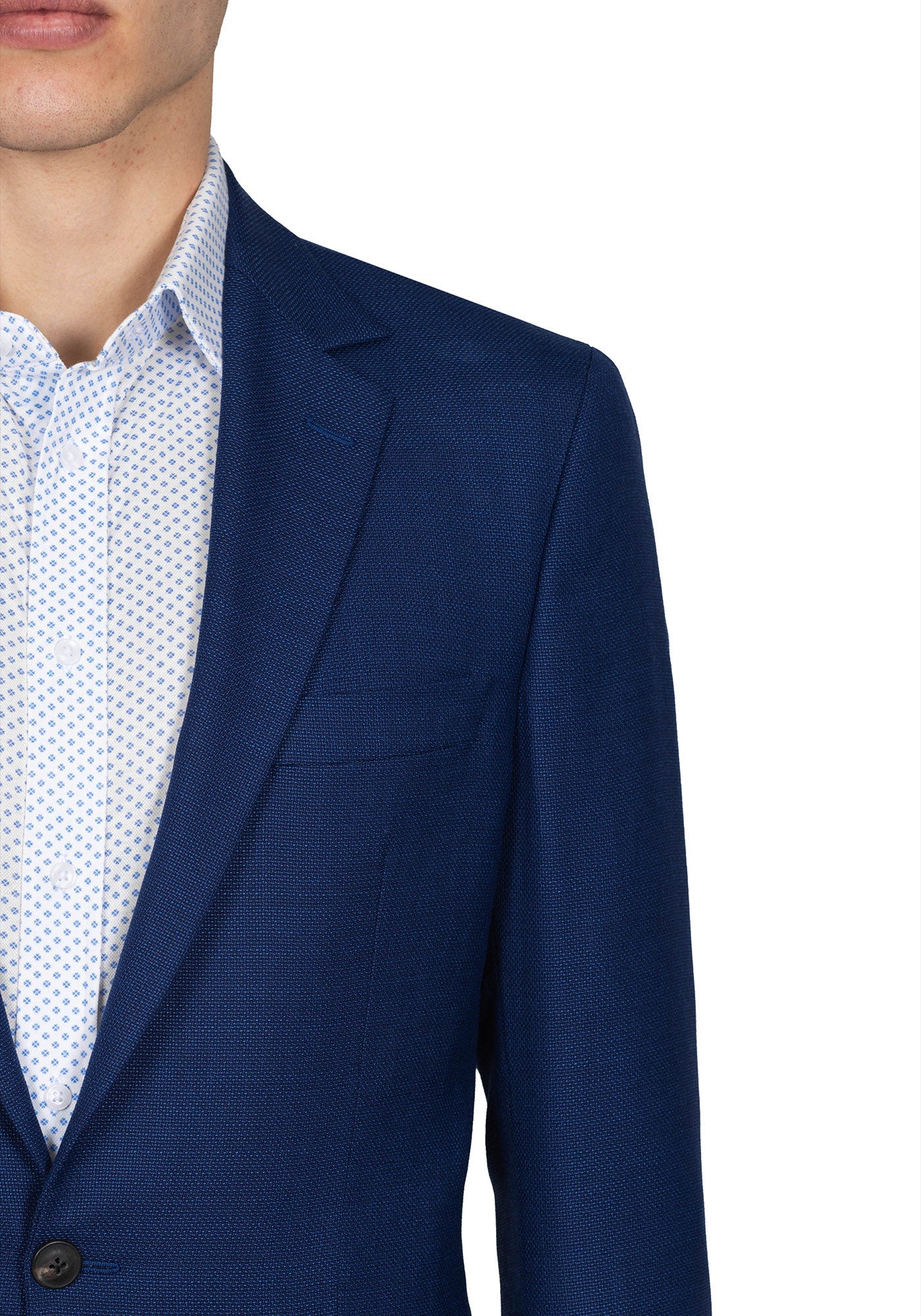 Navy Hopsack Suit 3