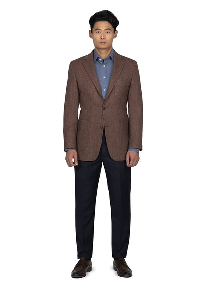 Dusty Rose Herringbone Blazer 1