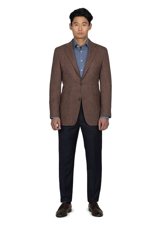 Dusty Rose Herringbone Blazer 1