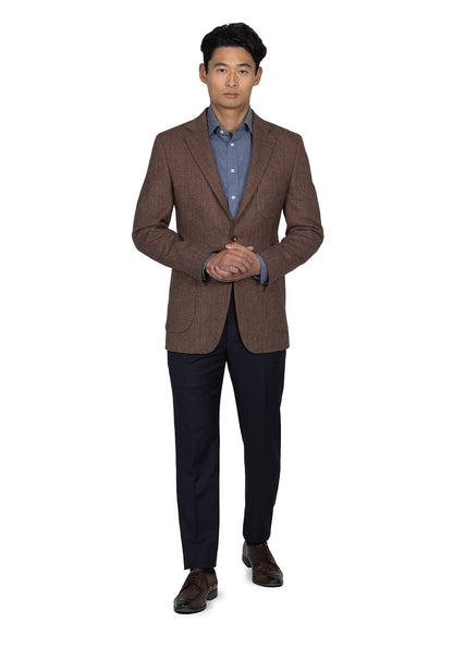 Dusty Rose Herringbone Blazer 2