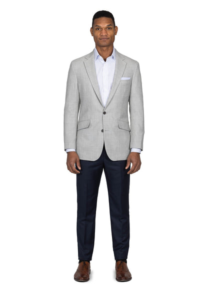 Light Grey Hopsack Custom Dress Pants