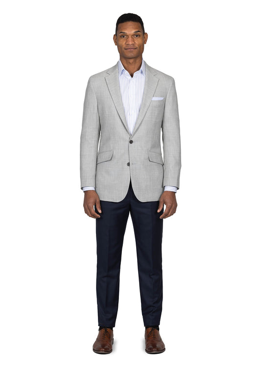 Light Grey Hopsack Dress Pants 1