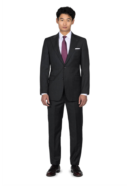 Dark Grey Pinstripe Suit 1