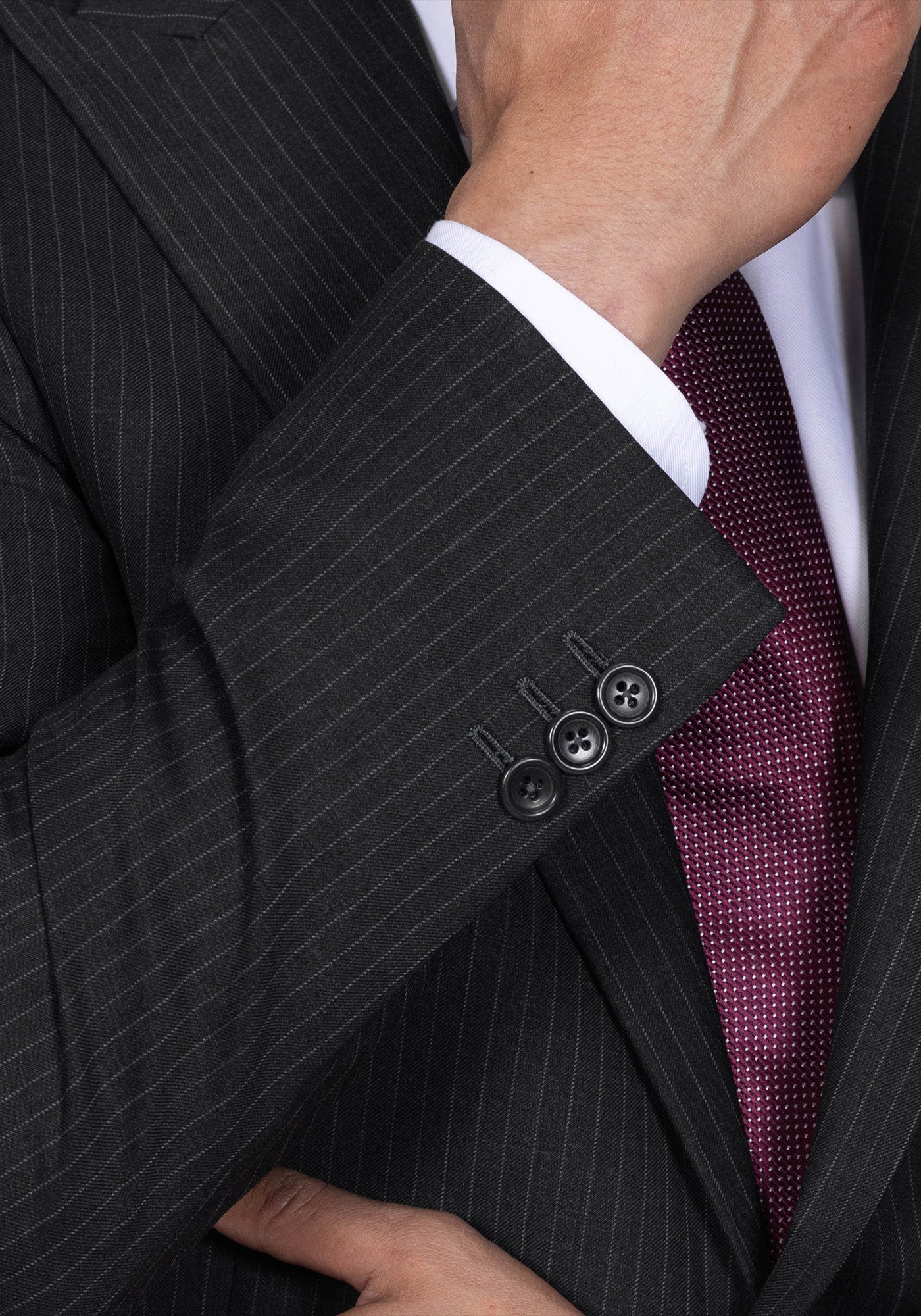 Dark Grey Pinstripe Suit 4