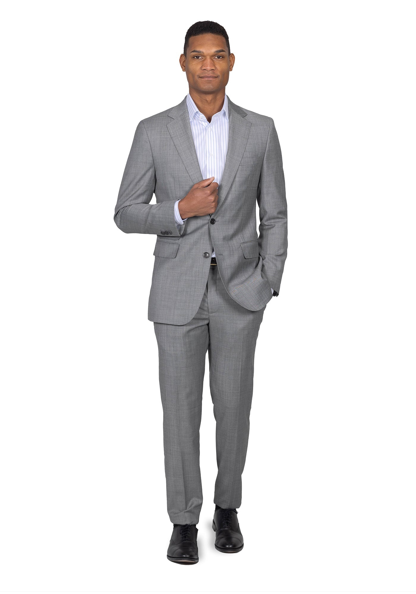 Solid Light Grey Custom Suit Solid Light Grey Custom Suit