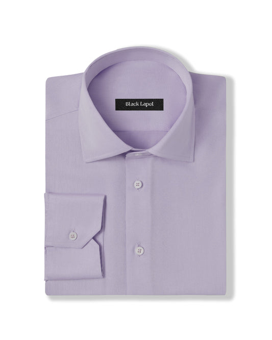 Easy-Care Lavender Fine Twill Dress Shirt 1