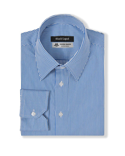 Thomas Mason Stretch Bar Stripe Custom Dress Shirt Thomas Mason Stretch Bar Stripe Custom Dress Shirt