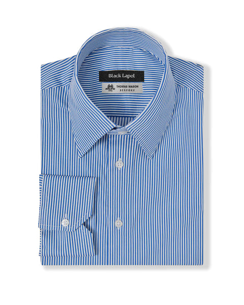 Thomas Mason Stretch Bar Stripe Custom Dress Shirt