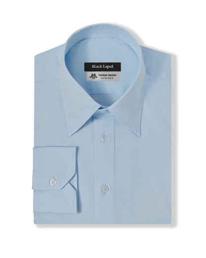 Stretch Light Blue Poplin Dress Shirt 1