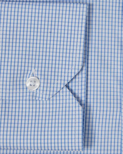 Easy-Care Blue Graph Check Dress Shirt 3