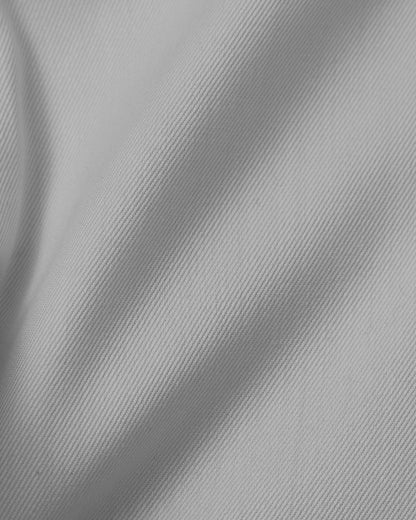 Easy-Care Light Grey Fine Twill Dress Shirt 4