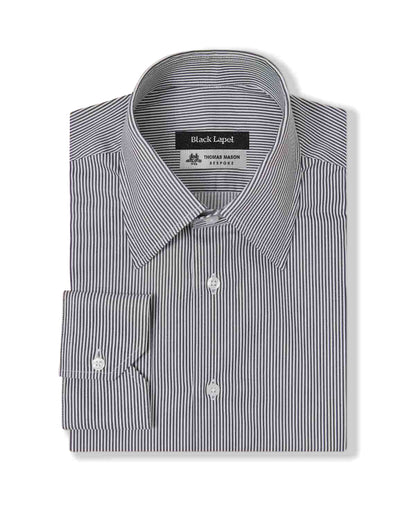 Royal Charcoal Stripe Dress Shirt 1