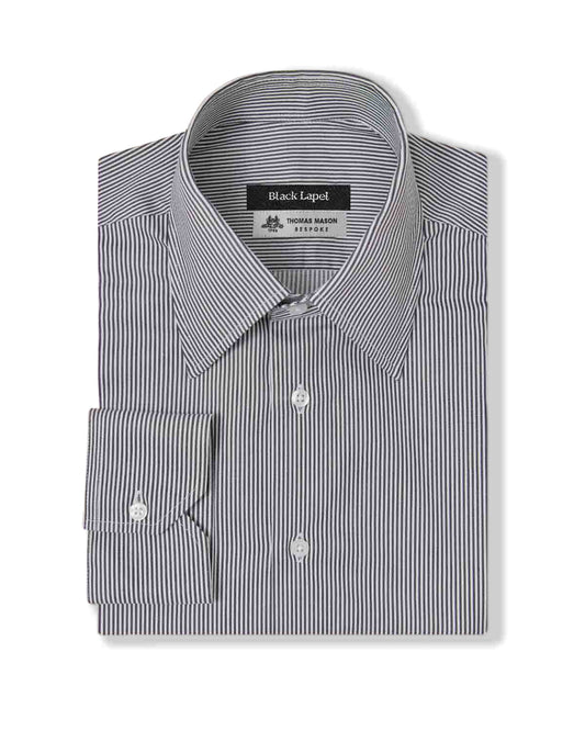 Royal Charcoal Stripe Dress Shirt 1