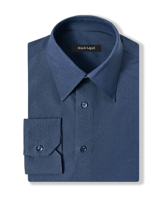 Ultra Comfort Navy Twill Dress Shirt 1