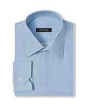 Ultra Comfort Blue Herringbone Dress Shirt 1