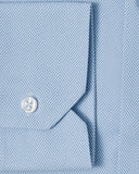 Ultra Comfort Blue Herringbone Dress Shirt 3