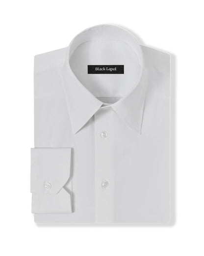 Stretch Cotton Blend White Blend Dress Shirt 1